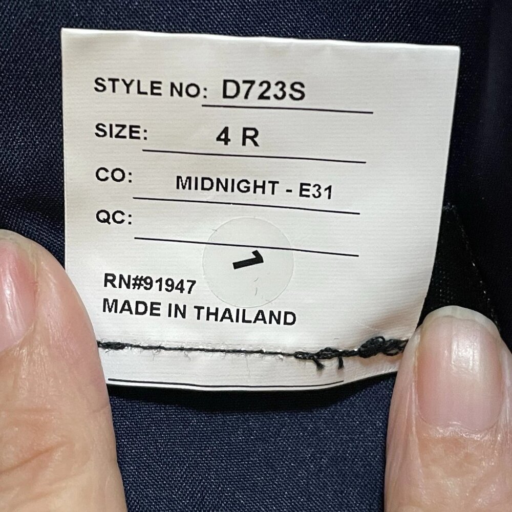 ALFRED SUNG Midnight Navy Sateen Twill High Low Cocktail Dress Gown Sz 4 NWOT - Picture 8 of 8